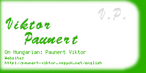 viktor paunert business card